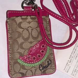 Coach Lanyard Watermelon Mint condition